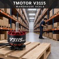 Moteur Brushless T-MOTOR V3115 400KV 640KV 900KV 1050KV 3-12S, poussée de 5000g pour drone FPV Cinelifter X4 X8 de 8 à 11 pouces à charge lourde