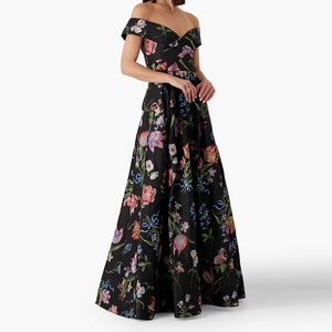 Custom High Quality Women's Daily Floral Eco-Friendly Vintage A-Line Maxi Dress Smocked Shoulder Sleeveless Pleated Flowy Line