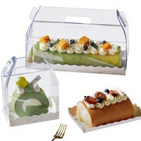 Boîte en plastique pliable transparente écologique en PET pour l'emballage de gâteaux, les cadeaux de mariage et les gâteaux aux fraises - Boîte cadeau en gros