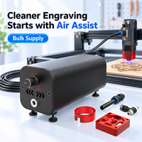 Pompe à air en aluminium pour graveur et découpeur laser, kit de débit d'air réglable avec connexion rapide, prise EU US