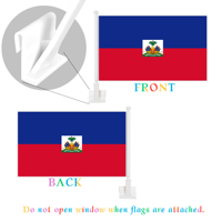 Drapeau de voiture bleu et rouge d'Haïti, éléments historiques, décoration de voiture pour la fête de l'indépendance