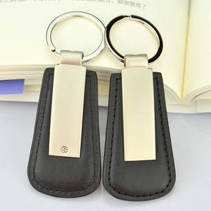 OEM奢华牛皮真皮登山扣钥匙扣定制雕刻复古空白钥匙扣高级促销产品 - Product Image 1