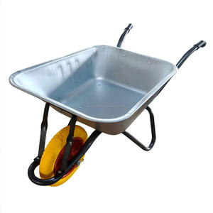 Brouette professionnelle WB900T pour ferme et jardin, avec plateau en acier galvanisé antirouille, chariot utilitaire de qualité industrielle pour la construction - Product Image 1