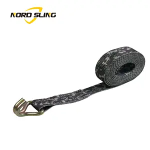 Sangle d'arrimage à cliquet en polyester de 3,8 cm (1,5 pouce), sangle d'arrimage rembourrée pour camion lourd, moto, certifiée CE, résistance à la rupture de 3000 kg - Product Image 5