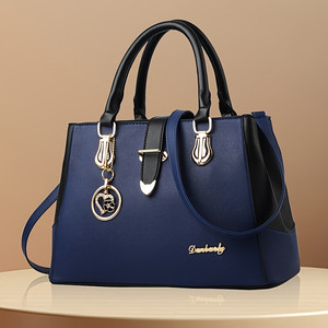 Borsa a tracolla con scritta da donna, elegante borsa a doppio manico, semplice grande Ha - Product Image 2