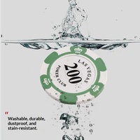 Jetons de Mahjong et de Poker Texas Haut de Gamme en Argile Épaisse Personnalisables avec Logo pour Salles de Jeu, Emballage en Boîte, Vente en Gros