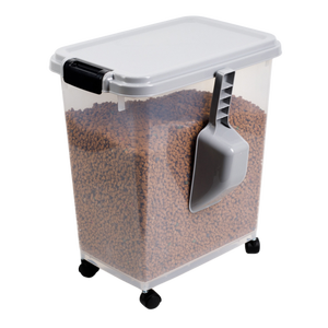 Conteneur <span class=keywords><strong>de</strong></span> stockage hermétique <span class=keywords><strong>pour</strong></span> aliments <span class=keywords><strong>pour</strong></span> animaux <span class=keywords><strong>de</strong></span> compagnie (chats et chiens) <span class=keywords><strong>de</strong></span> 30 litres avec pelle et roues - Product Image 6