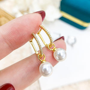 อุปกรณ์ทำเครื่องประดับเงินแท้ S925 สำหรับต่างหูประดับมุก DIY พร้อมลูกปัดทรงกลมขนาด 8-13 มม. รุ่น 21570 ถาดเปล่าสำหรับต่างหู - Product Image 1