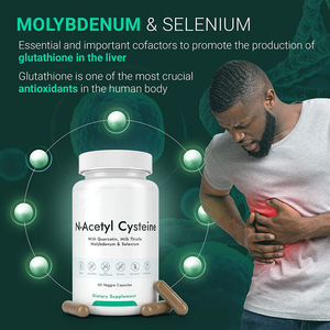 Viên nang NAC, quercetin, cây kế sữa, molypden & Selen, hỗ trợ sản xuất chất chống oxy hóa và chức năng miễn dịch, 60 đếm - Product Image 4