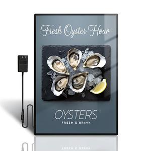 กล่องไฟกรอบรูปความสว่างสูง ป้ายไฟ LED สำหรับแสดง<span class=keywords><strong>เมนู</strong></span>บรันช์ที่เคาน์เตอร์บาร์ - Product Image 3