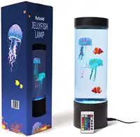 Светодиодная Ночная лампа в виде медузы, настольная лампа в виде Медузы для аквариума с 16 меняющимися цветами и пультом дистанционного управления для домашнего декора и подарков