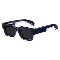 Lunettes de Soleil Petit Cadre Tendance en Acétate Polarisées – Lunettes de Créateur 2025 Homme Carrées