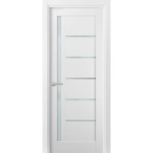 Puerta interior moderna de madera individual con diseño de vidrio templado Puerta de vidrio de madera acabada para <span class=keywords><strong>apartamentos</strong></span> - Product Image 6