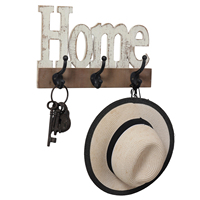 Cintres Chiffons Bois Naturel Décoratif Mural Rustique Décor À La Maison Porte-clés 3 Crochets, Porte-clés Porte-manteaux En Gros Crochets