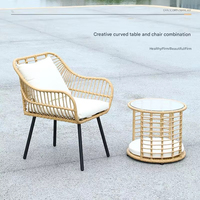 Ensemble de canapés modulaires en rotin durable – Mobilier de salle à manger polyvalent en osier en forme de L pour balcon compact, jardin, villa moderne