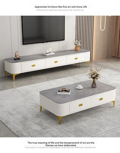 Juego <span class=keywords><strong>de</strong></span> Muebles <span class=keywords><strong>de</strong></span> <span class=keywords><strong>TV</strong></span> y Mesa <span class=keywords><strong>de</strong></span> Centro <span class=keywords><strong>de</strong></span> Estilo Nórdico Moderno y Lujoso YOUTAI, Mueble <span class=keywords><strong>de</strong></span> <span class=keywords><strong>TV</strong></span> con Superficie <span class=keywords><strong>de</strong></span> Piedra, Mesa <span class=keywords><strong>de</strong></span> Té - Product Image 5