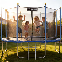 Trampoline pour enfants Zoshine Grand avec filet de sécurité, pliable, rond, pour intérieur, en matériau EVA