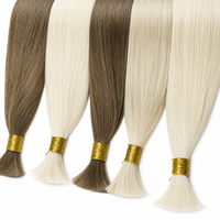 Cheveux humains bruts en vrac sans trame pour tressage, extensions de cheveux humains vierges alignées sur les cuticules, cheveux en vrac pour perruques