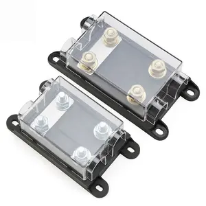 Large 32V Waterproof Cover 2 Way Dual Bolt Black Base automotive Car Audio Video Double ANL Fuse Holder Fuse Box