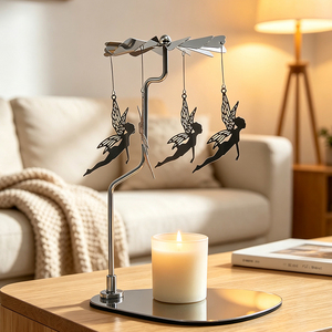 Portacandele Rotante per Aromaterapia, Supporto per Candele Tealight in Metallo di Alta Qualità, Ornamento Personalizzato per la Casa - Product Image 6