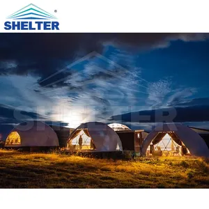 Outdoor Luxury House Geodesique Hotel Geodesic Glamping Prefab Eps Dome Houses