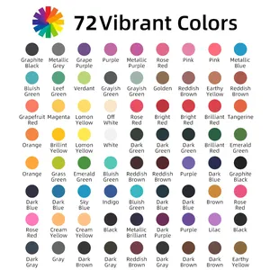 Set di colori ad acqua per bambini, Set di 72 colori ad acquerello sfusi, strumento ideale per divertimento e apprendimento per bambini a casa e a scuola