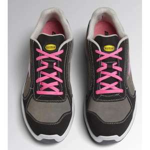DIADORA UTILITY-701,1762221-D0447/36 Zapato de seguridad de corte bajo impermeable perla ahumada/plata/Rosa impactante en cuero italiano de ante S - Product Image 2
