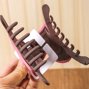 Jiayu özel büyük boy kalp şeklinde çiçek saç klipleri PS renk blok bar at kuyruğu pençe klipler kore tarzı zarif saç pençeleri - Product Image 3