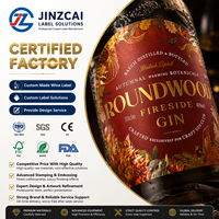 Étiquettes de bouteilles de vin personnalisées, fabricant d'étiquettes de luxe avec estampage à chaud, étiquettes de bouteilles d'alcool personnalisées, impression OEM