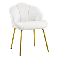 Chaise de salle à manger en forme de coquille mignonne avec dossier en coquille de mer, fauteuil moderne, chaise d'appoint, pieds dorés pour salle à manger, chambre à coucher, bureau à domicile
