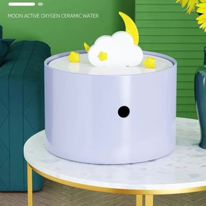 Dispensador de agua cerámico con oxígeno activo Moon para gatos, fuente de agua redonda reutilizable para mascotas - Product Image 1