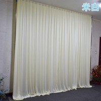 Rideaux de fond en soie de lait pour décoration de scène de mariage et de fête
