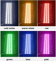 Module LED haute luminosité IP65 AC110V 220V 2835 SMD 3leds 98*20mm 2w rose rouge blanc Module lumière LED pour panneau d'affichage LED