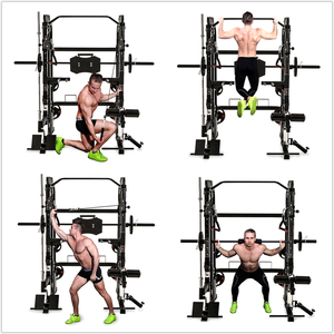 Vente chaude Gym <span class=keywords><strong>Fitness</strong></span> Equipment Multi Functional Smith Machine Station Power Racks Système de câbles Tout-en-un Demi-Cages Jungle - Product Image 6