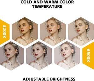 Anneau lumineux LED 14/18/21 pouces avec support de trépied à distance pour maquillage vidéo Compatibilité de tension d'alimentation YouTube TikTok - Product Image 5