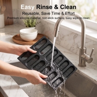 Moule à pain ovale en silicone renforcé de fibres de verre, plaque de cuisson perforée à 12 cavités