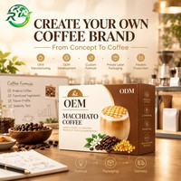 Café Macchiato OEM ODM avec Arabica, L-Carnitine, Probiotiques et Peptides de Collagène de Poisson, Marque Privée Personnalisée
