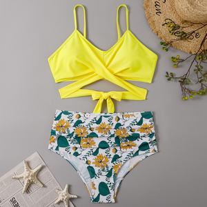 ชุดว่ายน้ำบิกินี่สองชิ้นสุดหรูจากโรงงานสำหรับผู้หญิง ชุดชายหาดแบบดันทรง ลายเสือดาว ลายสก็อต ลายเพสลีย์ - Product Image 5