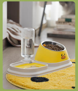 Tigela de Aço Inoxidável para Animais de Estimação, Tigela Dupla Antivazamento para Cães e Gatos, Base Antiderrapante, Design Elevado, Durável e Fácil de Limpar para Comida e Água - Product Image 5
