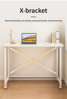 Escritorio Plegable con Ruedas |   Mesa de Computadora para Oficina en Casa que Ahorra Espacio - Mesa Auxiliar Portátil para Espacios Pequeños, Dormitorio