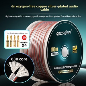 <span class=keywords><strong>Cable</strong></span> <span class=keywords><strong>de</strong></span> Audio para Altavoces Qingguan Fever Grado 6N, Recubierto <span class=keywords><strong>de</strong></span> Cobre y Plata, para <span class=keywords><strong>Amplificador</strong></span> <span class=keywords><strong>de</strong></span> Alta Fidelidad, Conexión <span class=keywords><strong>de</strong></span> Altavoces, HRX Engineering - Product Image 4