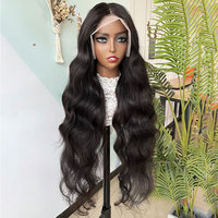 Las 30 Mejores Pelucas de Cabello Humano con Ondas Suaves de 30 Pulgadas, Densidad 200, Pelucas Frontales de Encaje HD 13x4 Pre-Arrancadas, Peluca de Cabello Negro para Mujeres Negras