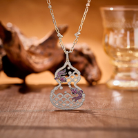 2025 été nouveau produit poisson rouge gourde femmes Long collier doux pour la peau haut de gamme en laiton bijoux zircone anniversaire cadeau