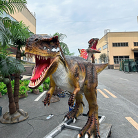 Modèle de dinosaure animatronique réaliste pour parc d'attractions, électrique et simulé