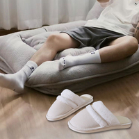 Nouveaux produits – Chaussons d'intérieur douillets pour hommes et femmes, personnalisables avec logo, en fourrure, antidérapants, chauds, en PVC