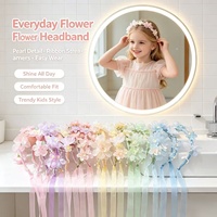 Ensemble d'accessoires pour cheveux pour filles, cadeau de mariage haut de gamme, fait main, dessin animé floral, perles, pompon, ruban satiné multicolore