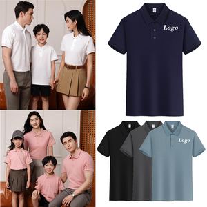 OEM Custom Logo Family Matching Golf Polo Shirt Cotton Short Sleeve Advertising Promotion Parent-Child Sublimated Polo T Shirt