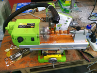 Mesin bubut kayu Mini 1200W 220V LY 3309 miniatur Buddha manik-manik alat mesin bubut dengan 4 rahang Chuck pertukangan