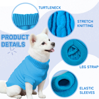 Pull pour chien et chat en gros - Manteau d'hiver doux en peluche, design nordique moderne et simple, couleur unie XS, plusieurs couleurs, utilisation printemps/automne/hiver