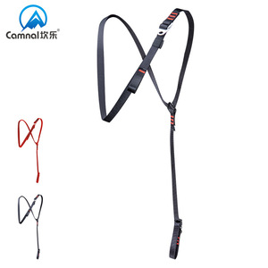 Arnés de Seguridad Camna Chest Ascender con Correas de Fijación Negras y Rojas, Cinturón de Seguridad Abdominal, Equipo de Escalada - Product Image 2